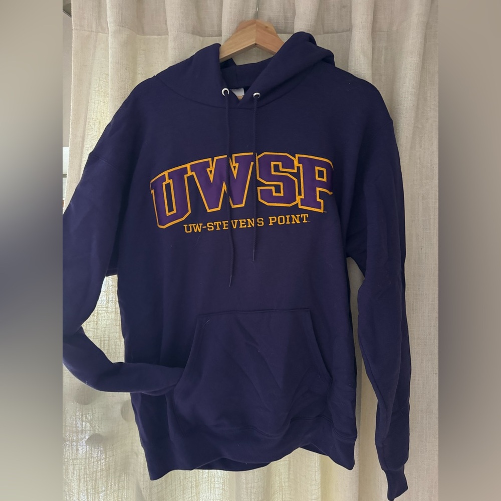 UWSP Stevens Point College Champion Purple and Gold Men's Sweatshirt